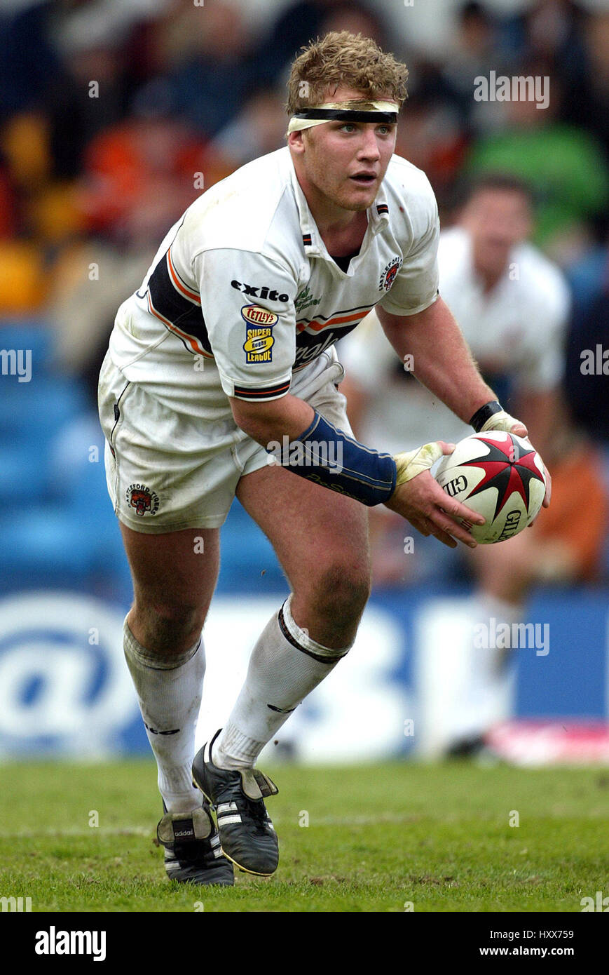 RYAN HUDSON CASTLEFORD TIGERS RLFC 14 Aprile 2002 Foto Stock