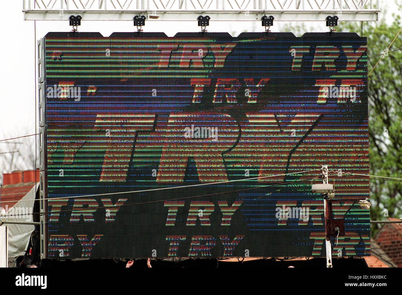 Quadro di valutazione .. SKY SPORT 17 Aprile 1999 Foto Stock