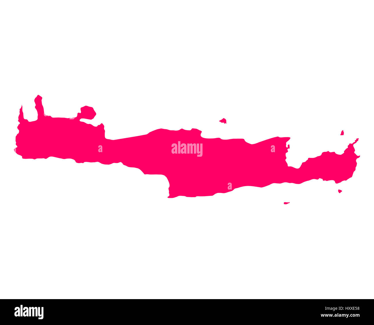 Mappa di Creta Foto Stock