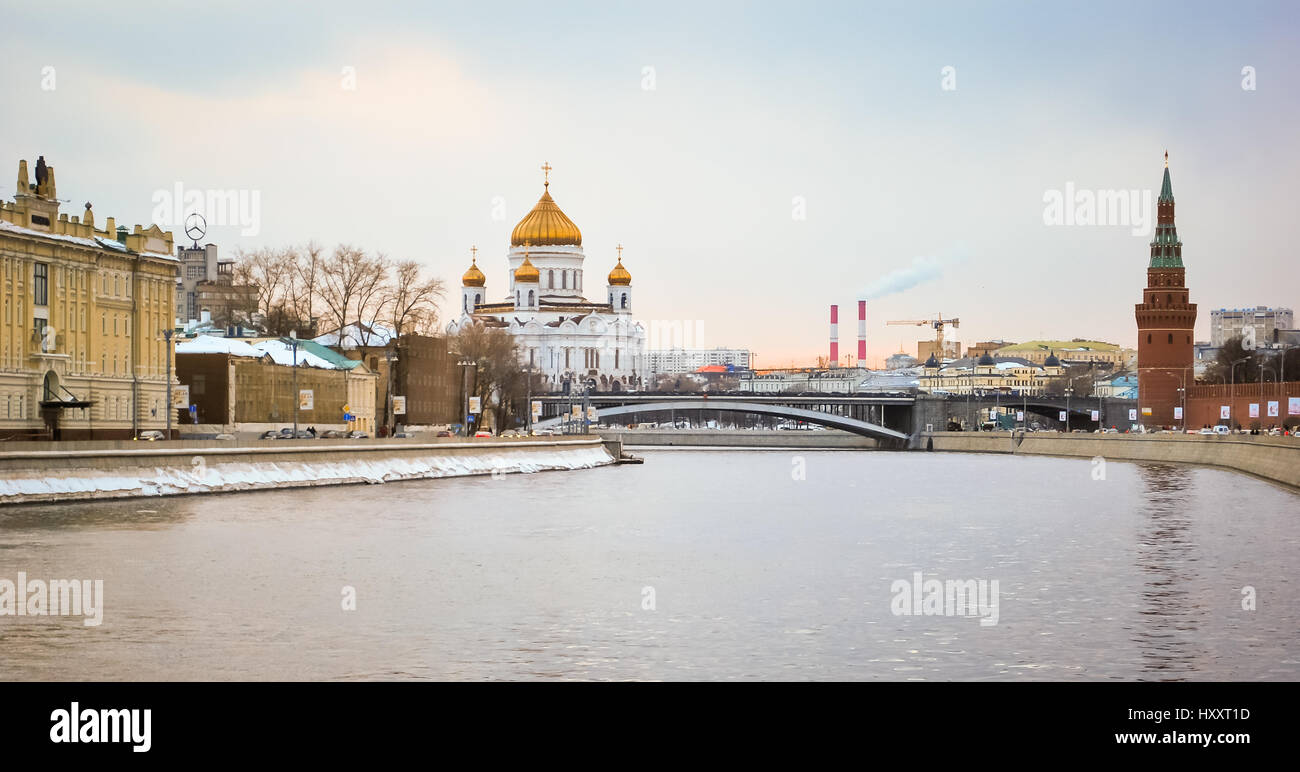 Mosca, Russia, la Cattedrale di Cristo Salvatore Foto Stock