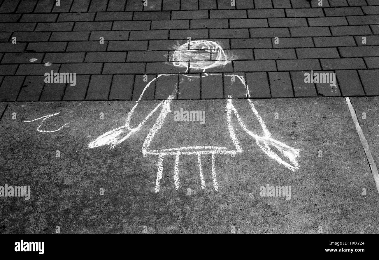 Chalk disegno - Fort Greene Park Foto Stock