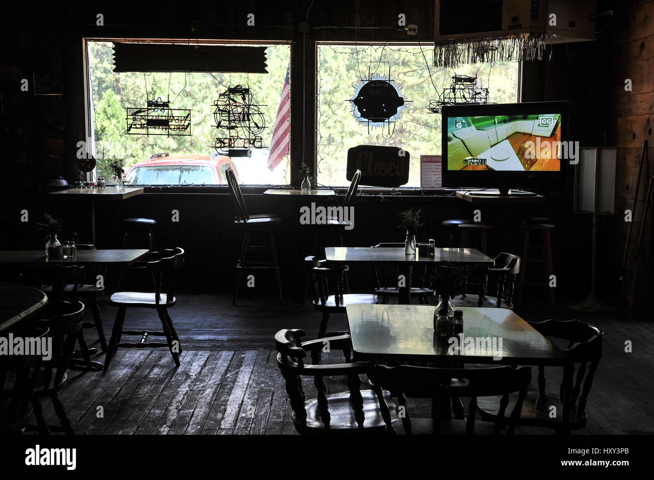 Bar interni in Ntional Sequoia Park. Foto Stock
