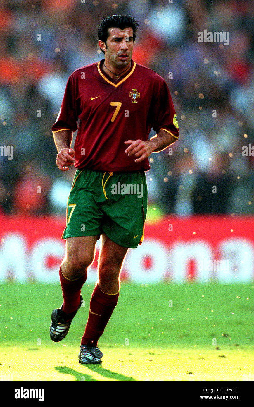 LUIS FIGO PORTOGALLO & FC BARCELONA EINDHOVEN EURO 2000 24 Giugno 2000 Foto Stock