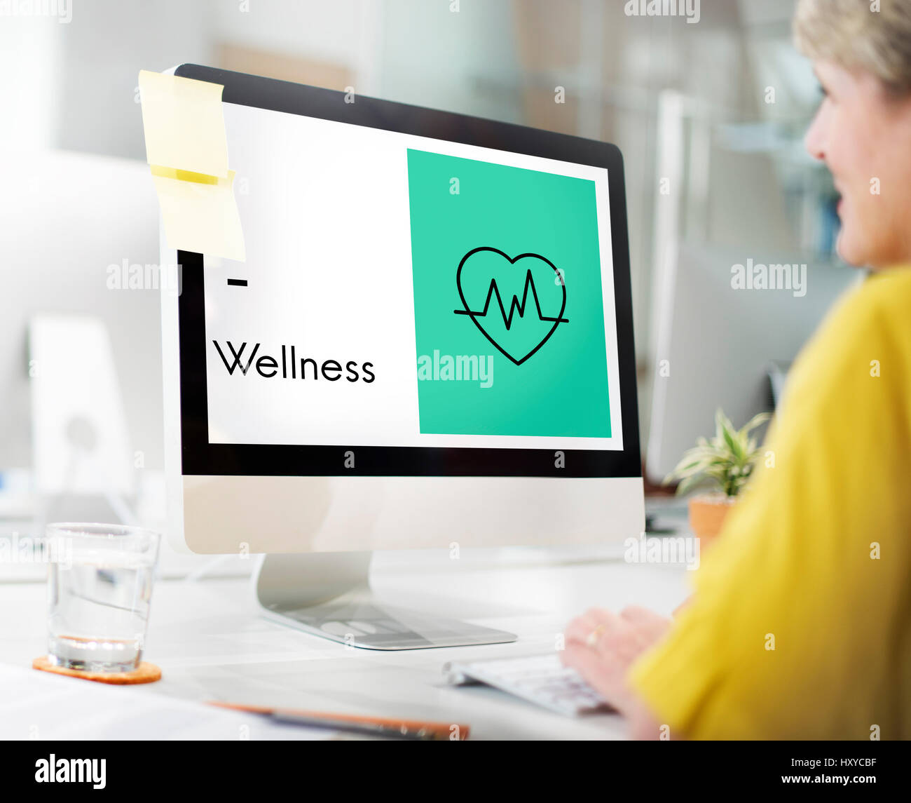 Cuore di vita sana Icona Wellness Foto Stock