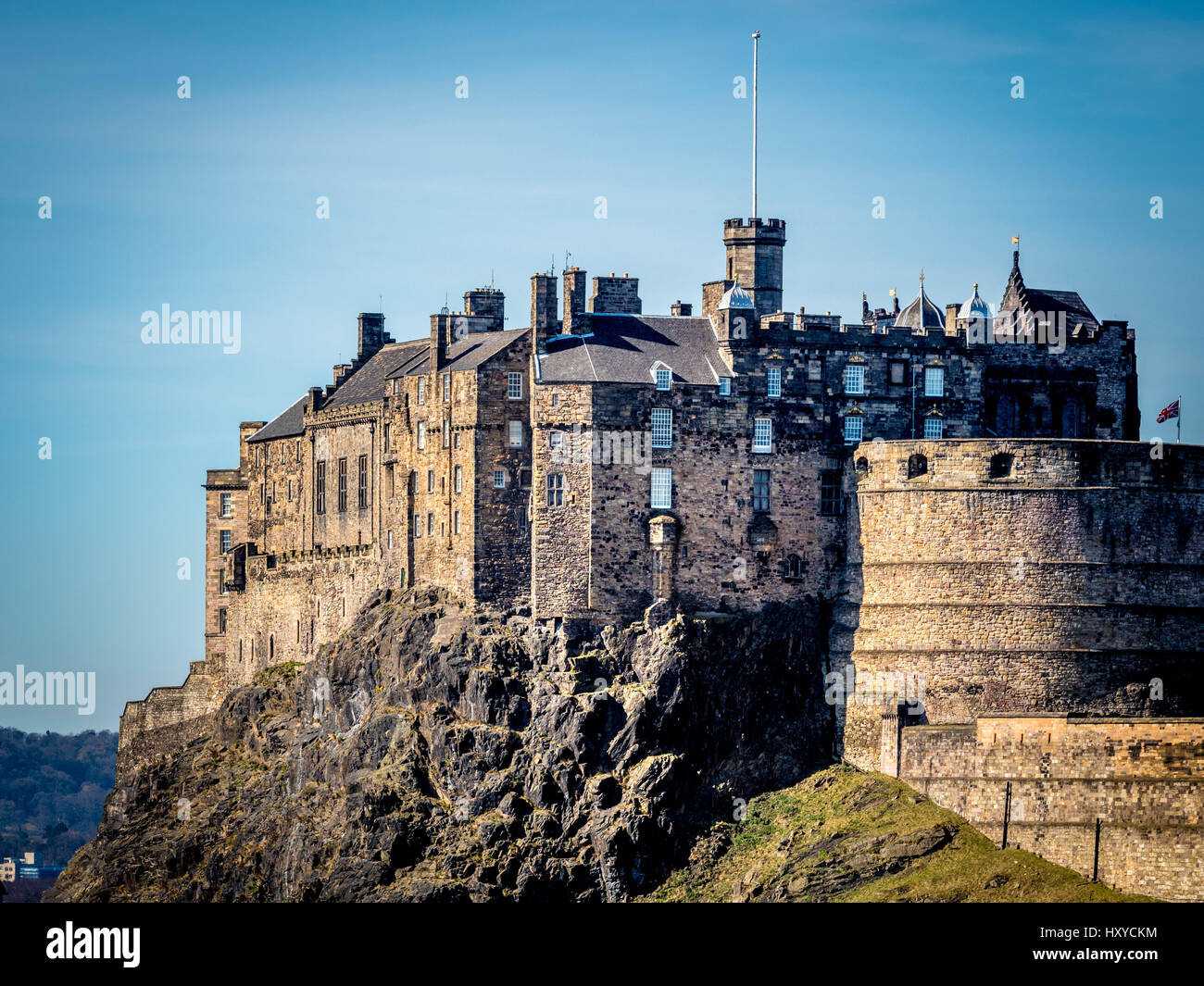 Il Castello di Edimburgo, Edimburgo, Scozia, Regno Unito. Foto Stock