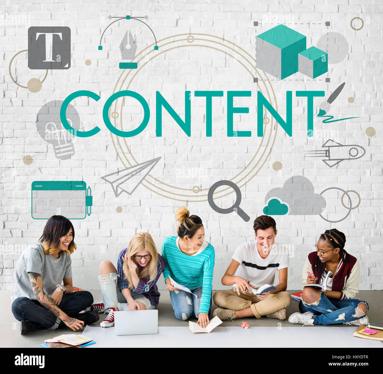 Contenuto creativo configurazione Design creativo Foto Stock