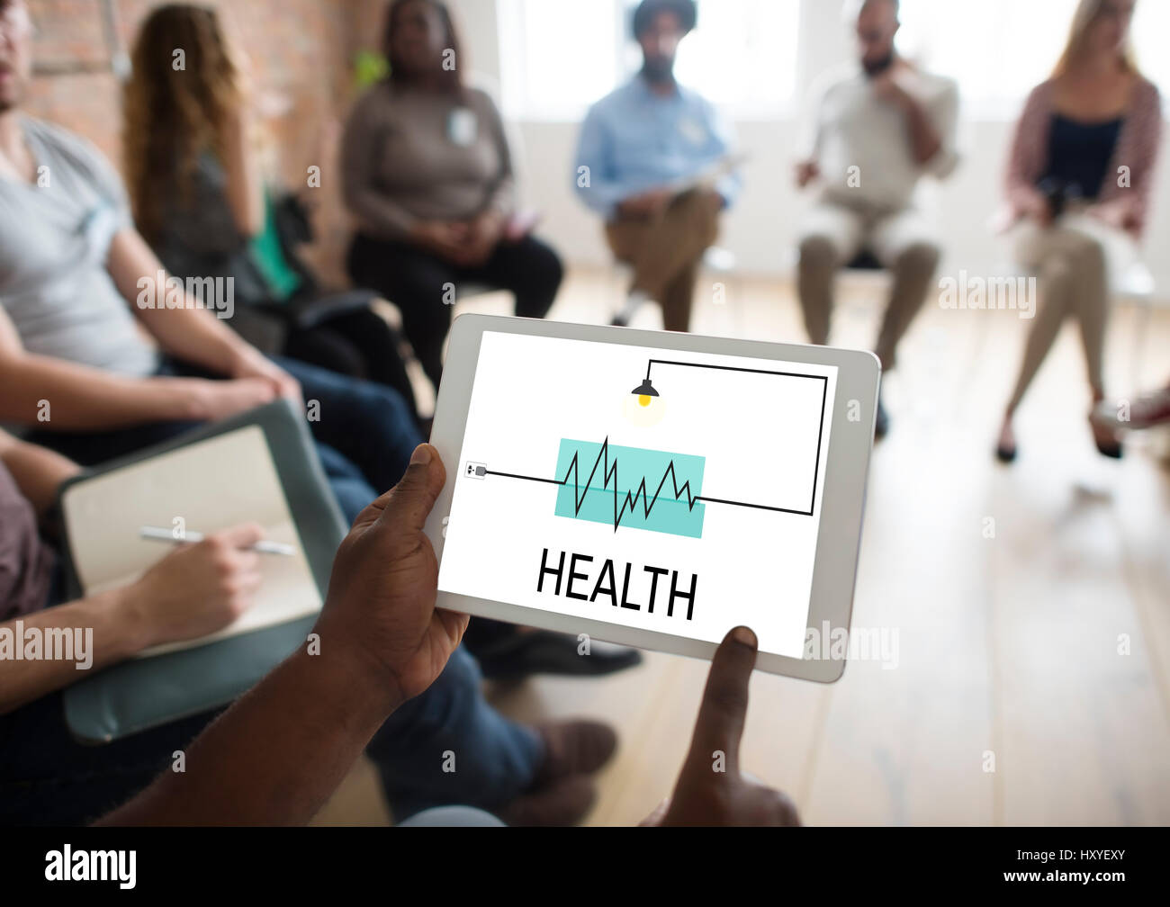 Farmaci salute Lifestyle Icona Heartbeat Foto Stock