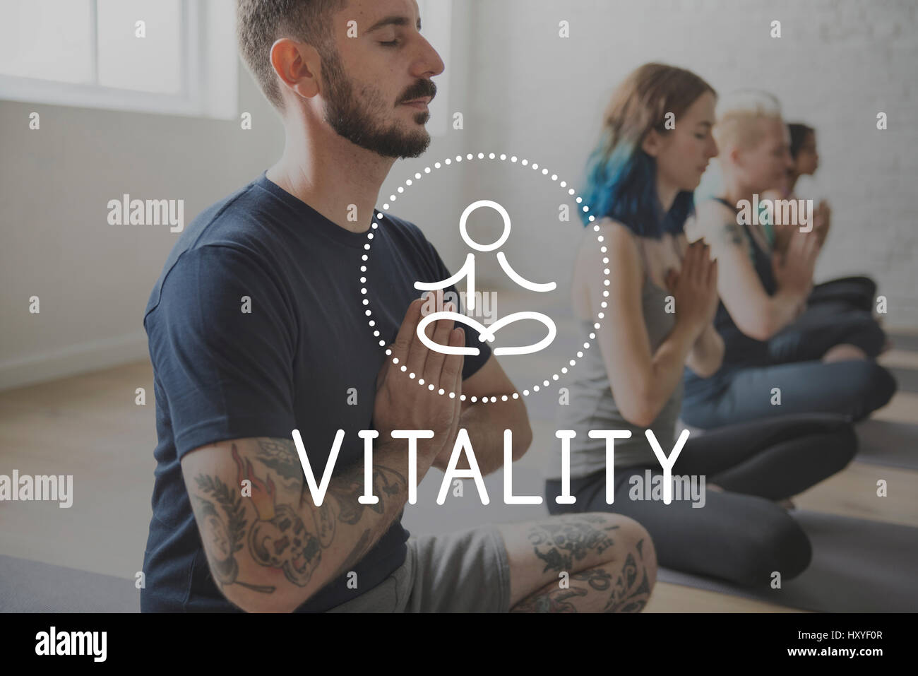 Equilibrio Healthcare vita sana la meditazione Foto Stock
