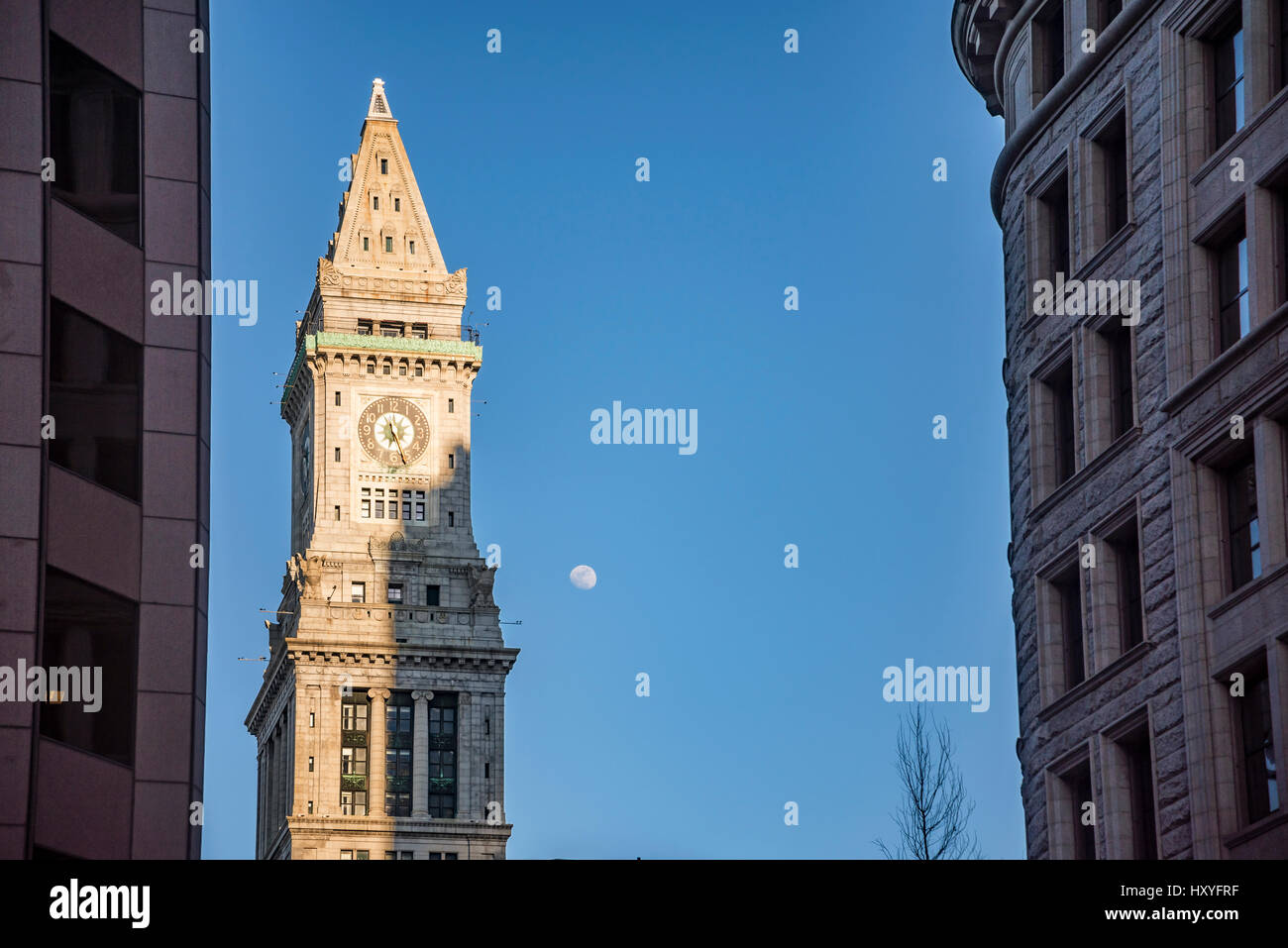 Custom House torre Foto Stock