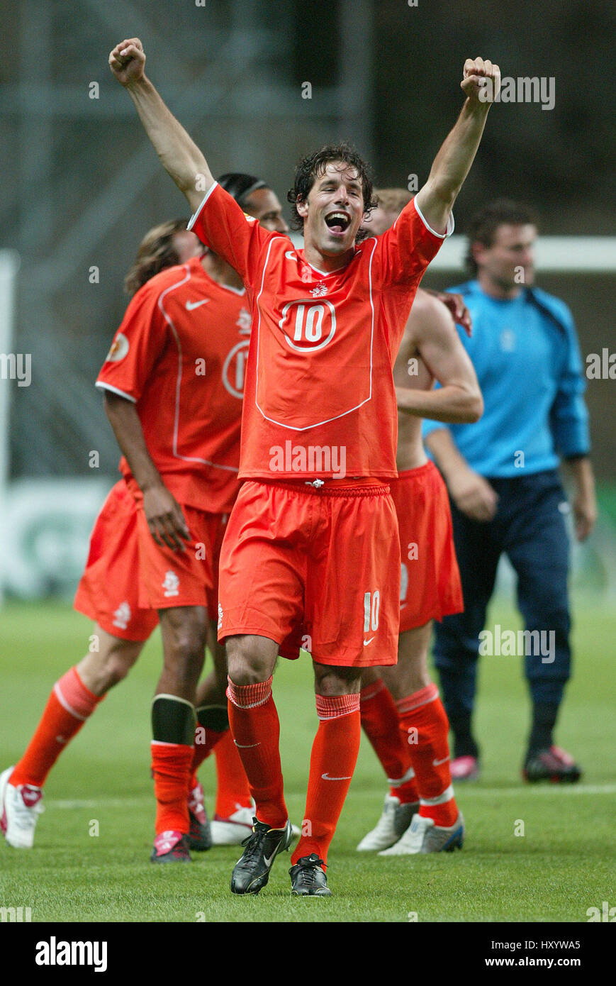 RUUD VAN NISTELROOY HOLLAND & MANCHESTER UNITED FC stadio BRAGA Braga Portogallo 23 giugno 2004 Foto Stock