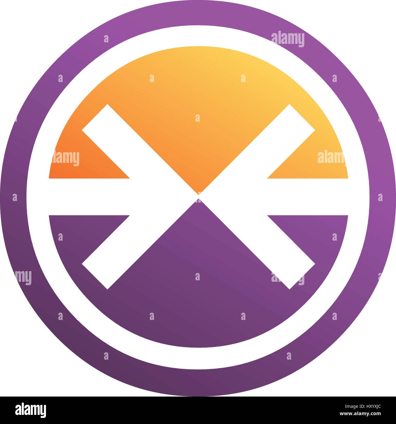 Arroww all'interno del cerchio simbolo Design, illustrazione vettoriale Illustrazione Vettoriale