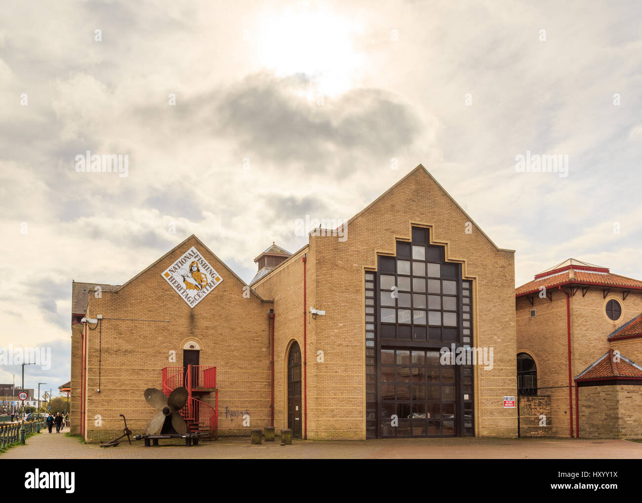Grimsby, Inghilterra - marzo 14: edificio esterno della pesca nazionale centro del patrimonio a Grimsby, North Lincolnshire, Inghilterra. il 14 marzo 2017. Foto Stock