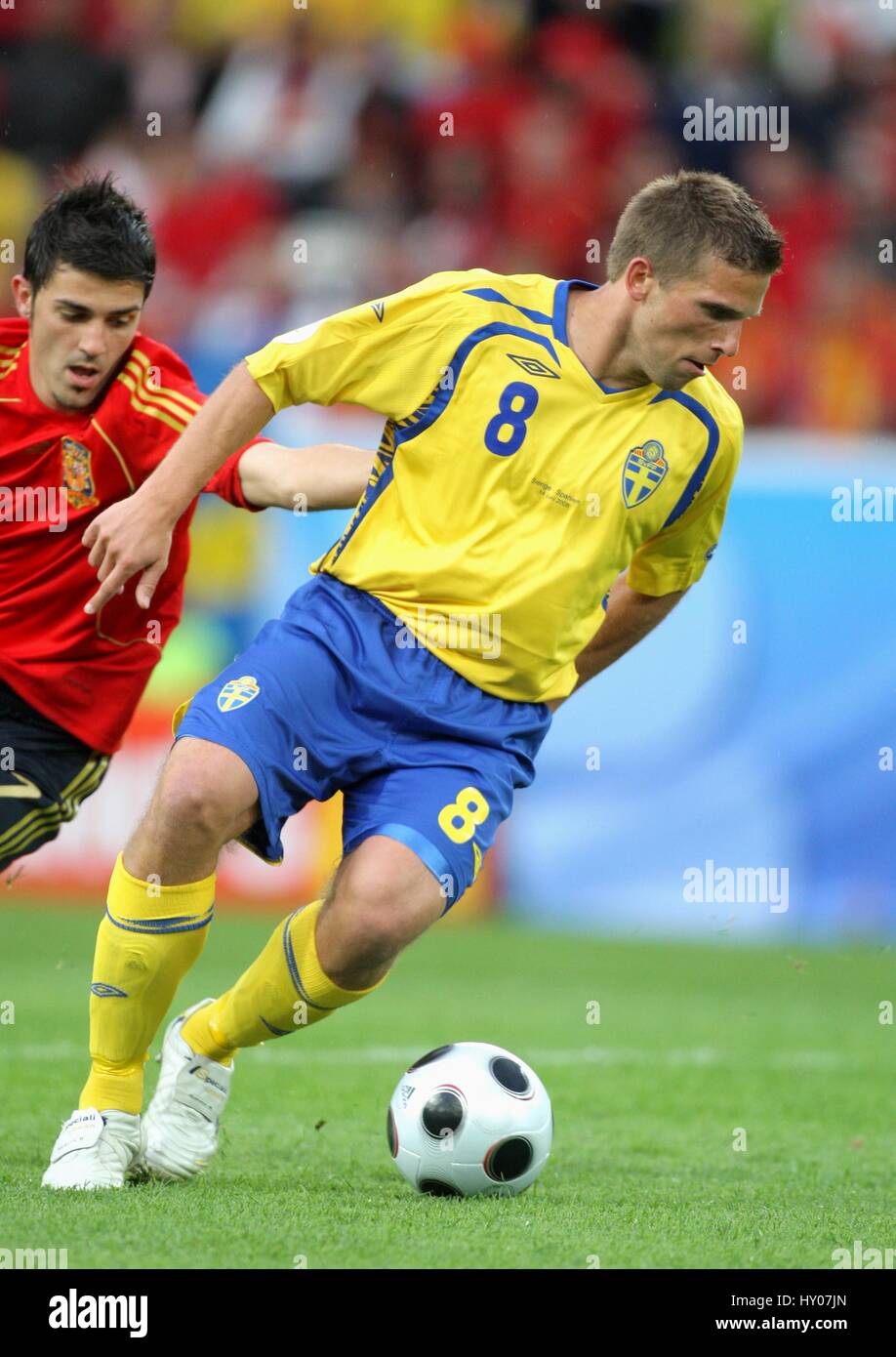 ANDERS SVENSSON SVEZIA & ELFSBORG TIVOLI NUE INNSBRUCK AUSTRIA 14 Giugno 2008 Foto Stock