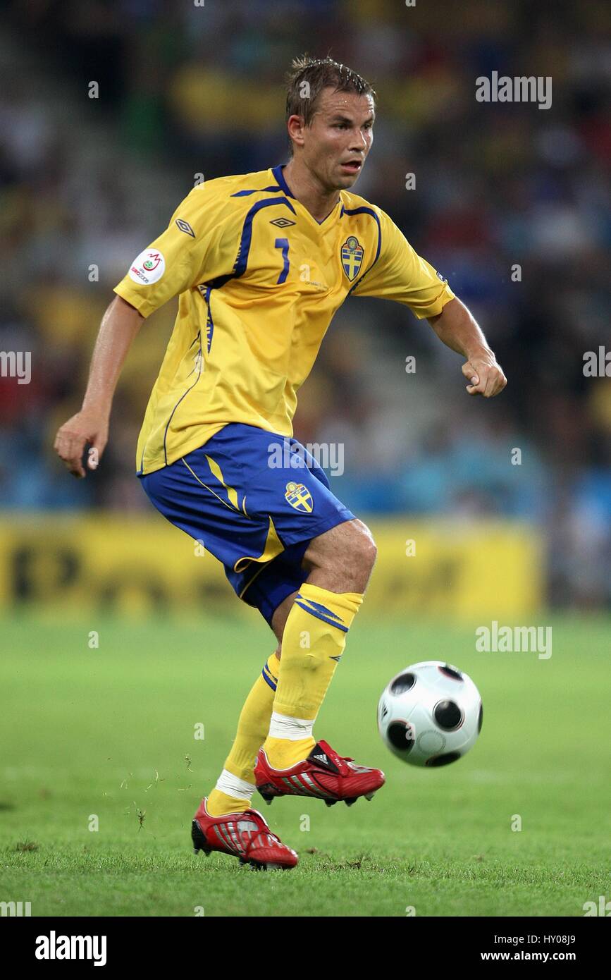 NICLAS ALEXANDERSSON IFK GÖTEBORG EM STADION SALZBURG AUSTRIA 10 Giugno 2008 Foto Stock