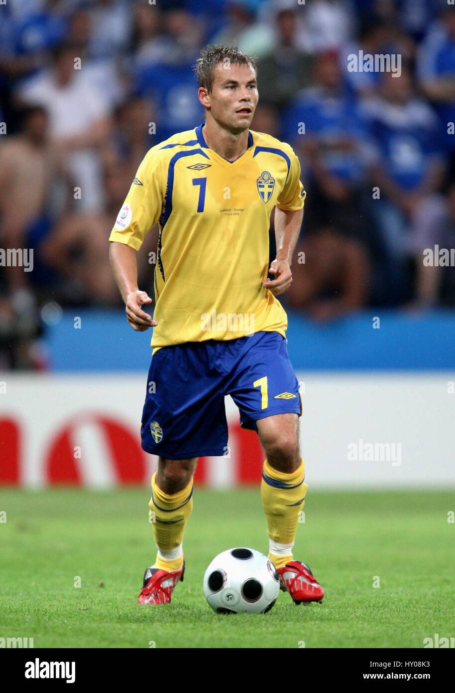 NICLAS ALEXANDERSSON IFK GÖTEBORG EM STADION SALZBURG AUSTRIA 10 Giugno 2008 Foto Stock