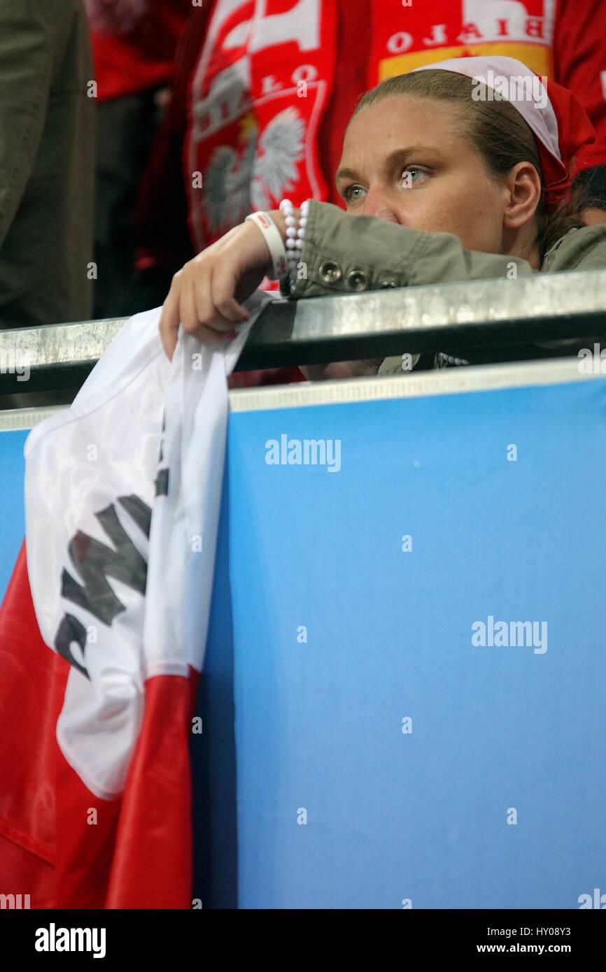 Ventola di Polonia Germania V POLONIA WORTHERSEE STADIUM KLAGENFURT AUSTRIA 08 Giugno 2008 Foto Stock