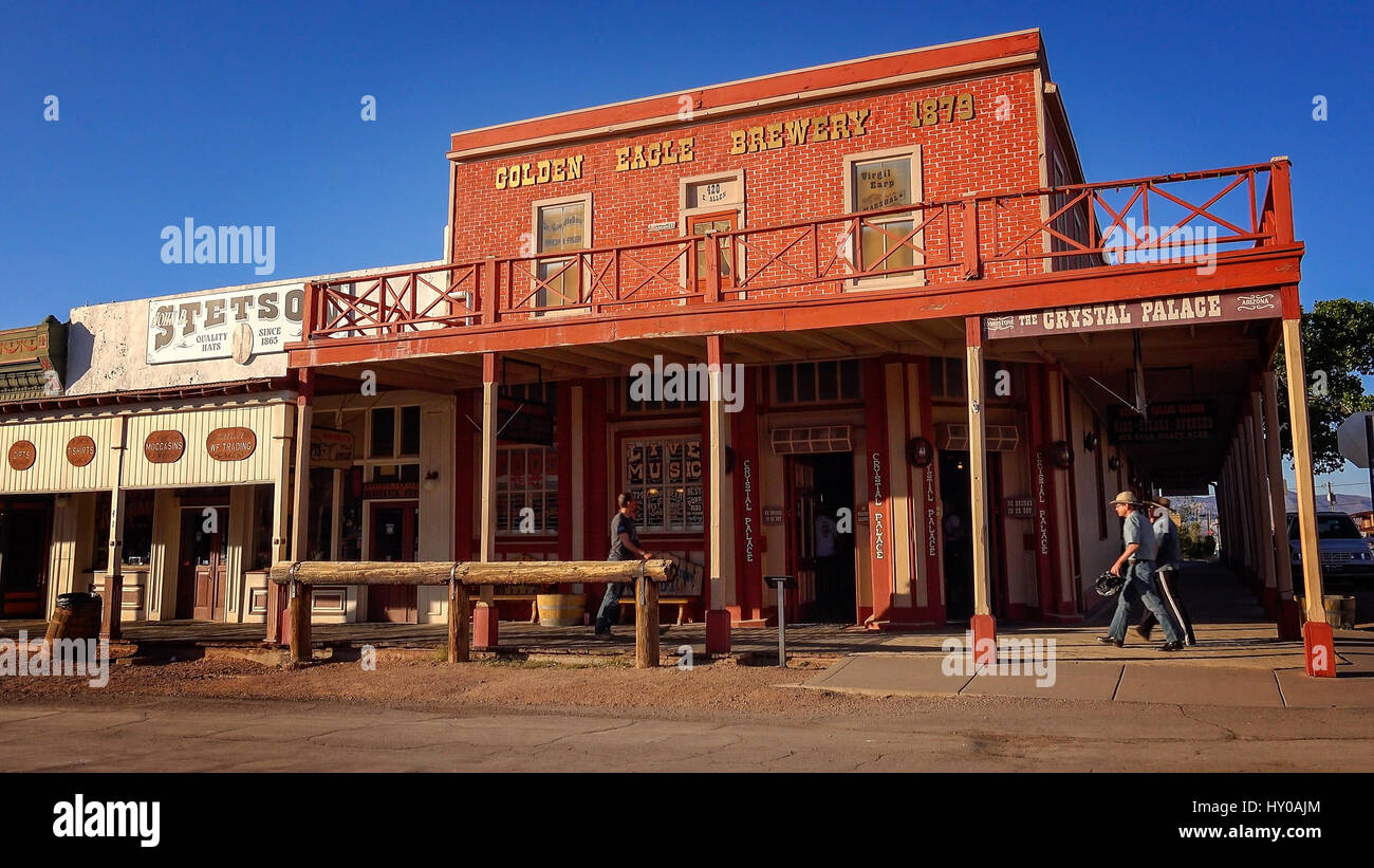 Il palazzo di cristallo nella storica cittadina di lapide, Arizona Foto Stock