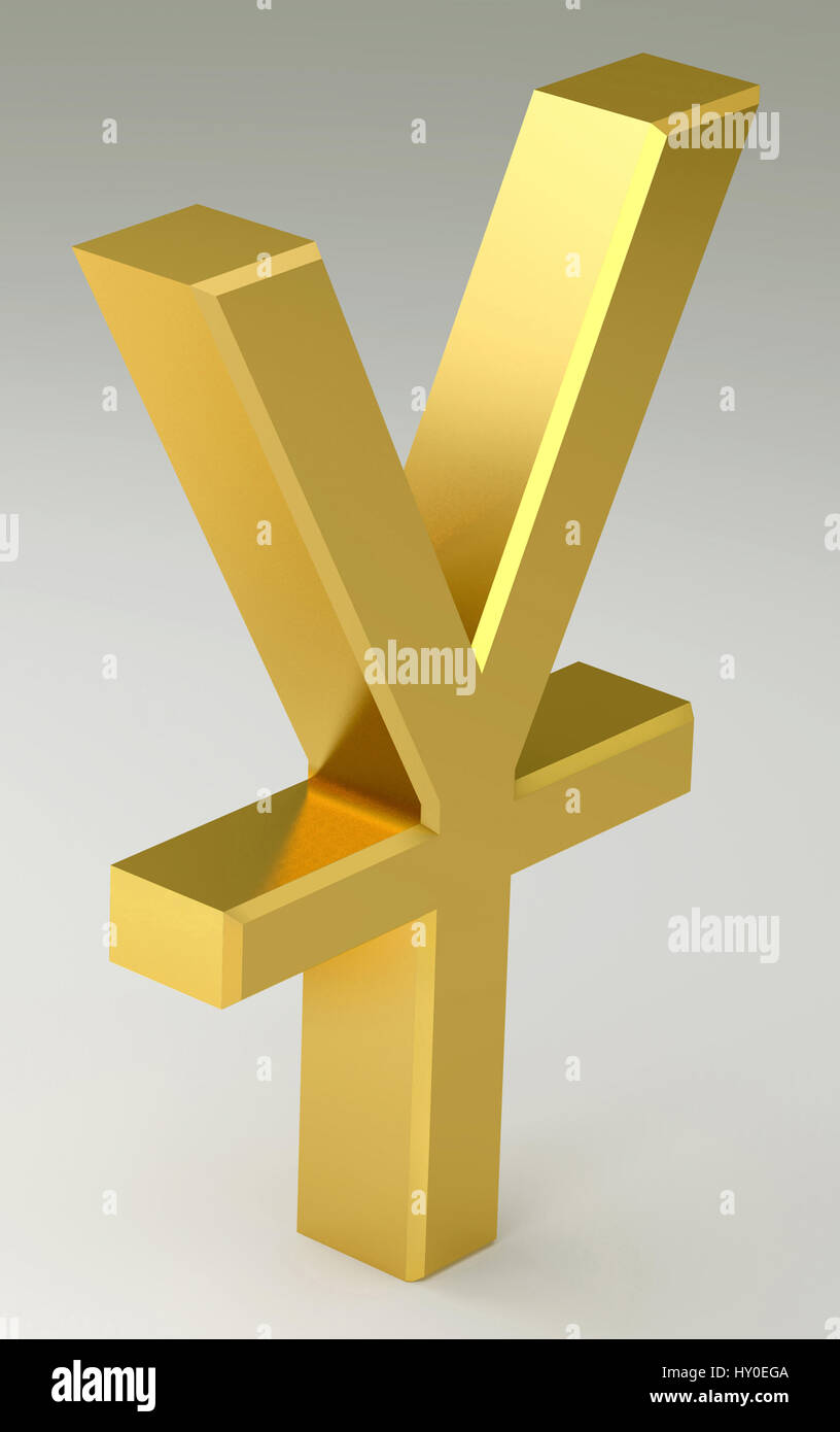 Valuta cinese, yuan, simbolo Foto Stock