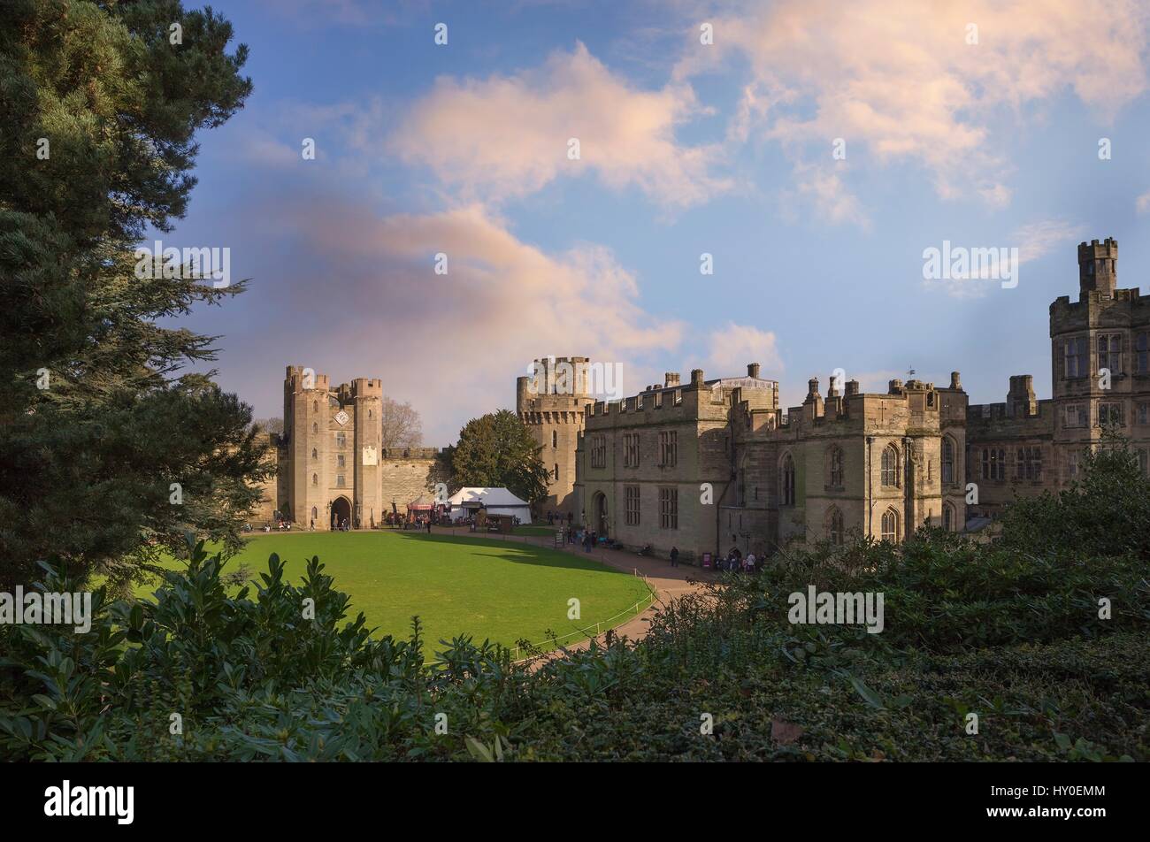 Il Castello di Warwick, Warwickshire, Inghilterra Foto Stock
