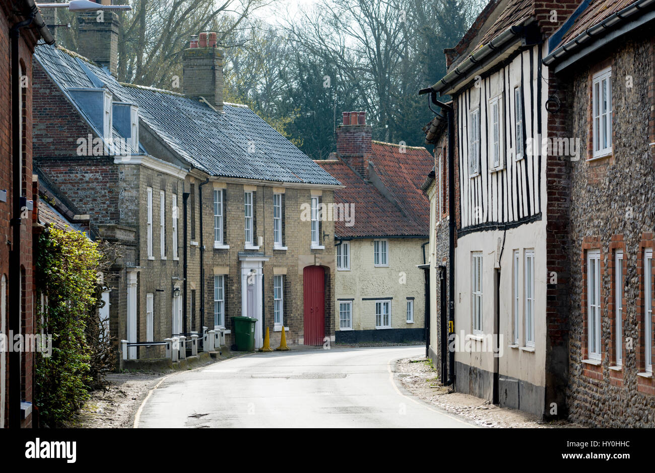 Knight Street, Little Walsingham, Norfolk, Inghilterra, Regno Unito Foto Stock