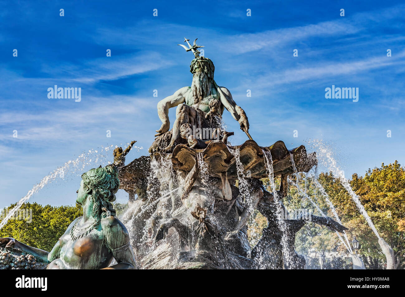 La fontana del Nettuno è stato costruito dal 1888 al 1891 da Reinhold Begas, Berlino, Germania, Europa Foto Stock