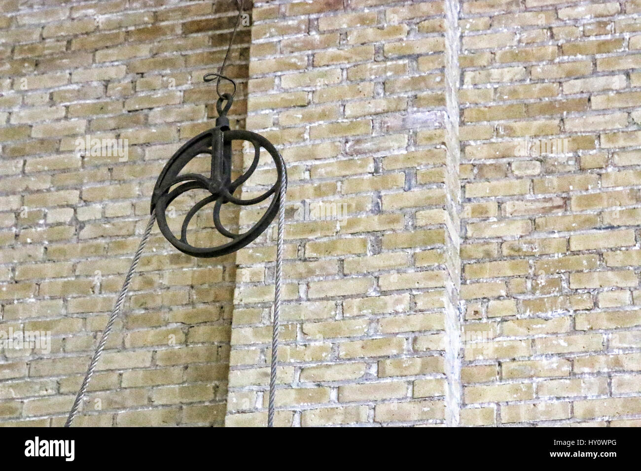 Puleggia d'epoca Foto Stock