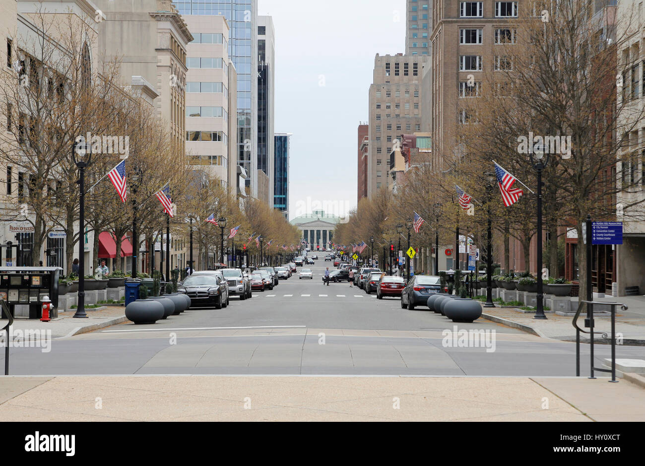 Fayetteville Street Downtown Raleigh North Carolina Foto Stock
