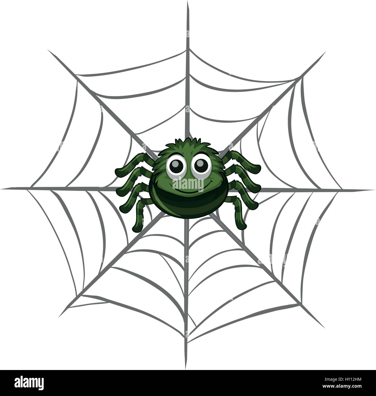 Illustrazione Vettoriale di carino divertente verde ragno sorridente  vestita di nero halloween witch hat. Cartoon spider carattere isolato su  sfondo bianco. Cifra Immagine e Vettoriale - Alamy