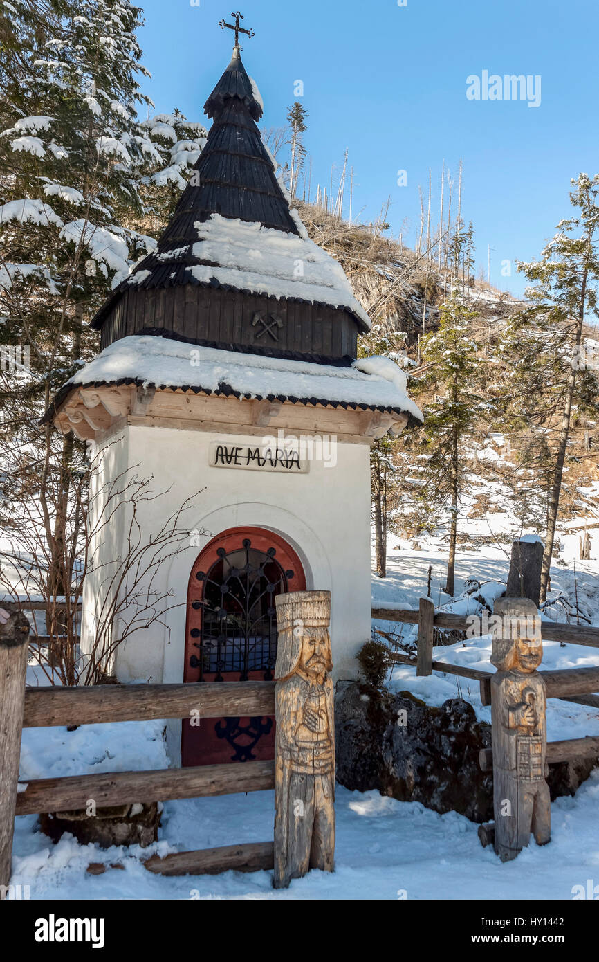 Santuario del fuorilegge in Valle Koscieliska vicino a Zakopane, Polonia Foto Stock