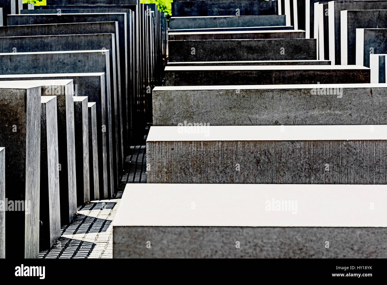 Berlino, Holocast Memorial; Berlino, Gedenkstaette für die ermordeten Juden Foto Stock