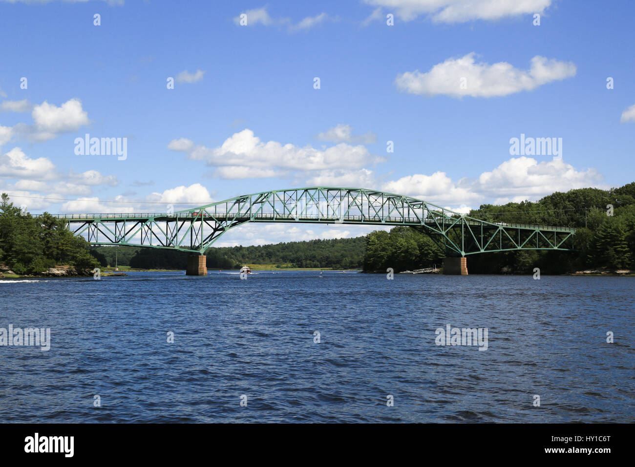 Max L. Wilder Memorial Bridge nel Maine Foto Stock