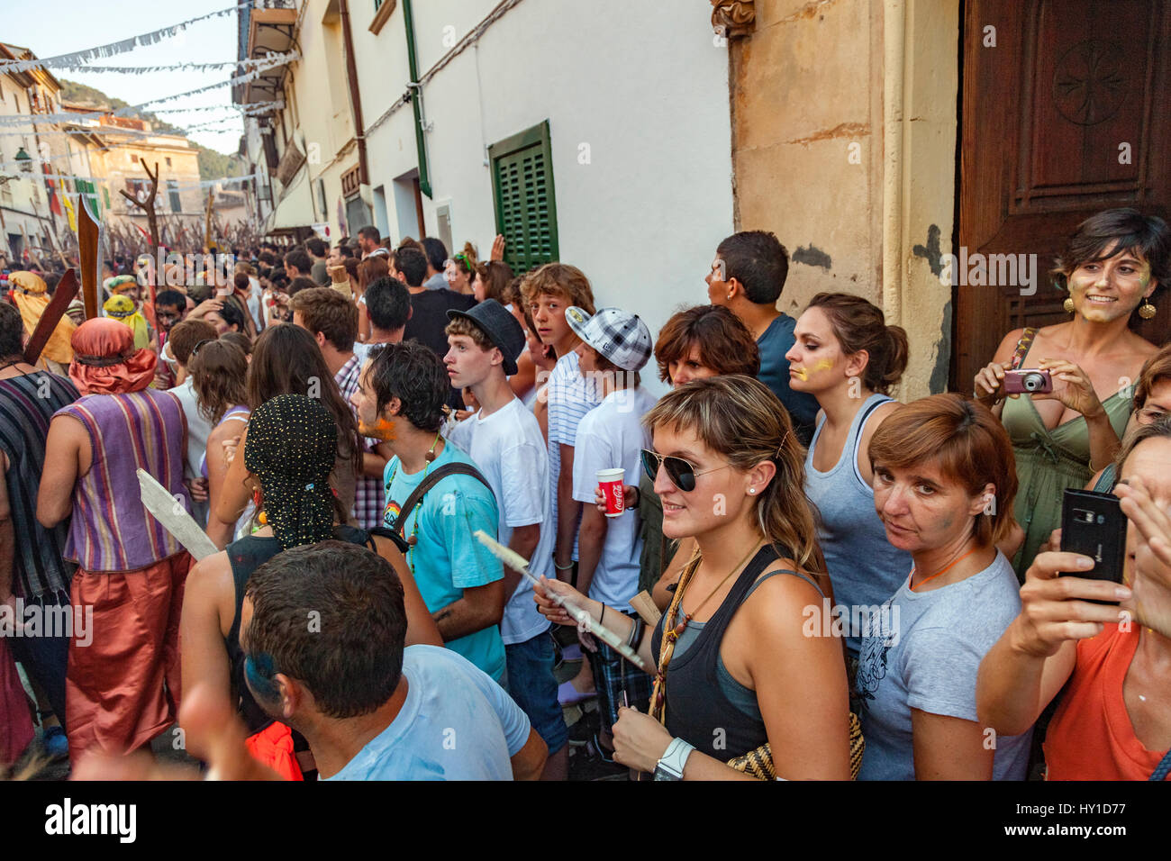 Pollenca. Mori battaglia contro i cristiani. Festival annuale. Foto Stock