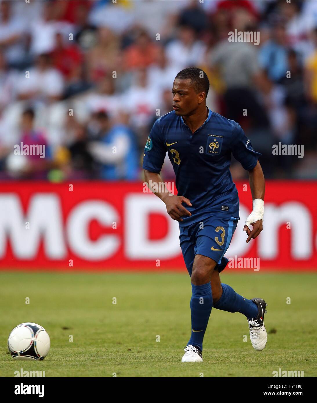 PATRICE EVRA FRANCIA MANCHESTER UNITED FC FRANCIA & MANCHESTER UNITED FC DONBASS ARENA DONETSK UCRAINA 11 Giugno 2012 Foto Stock