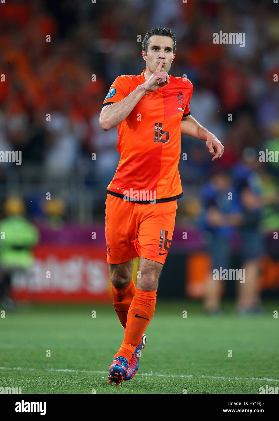 ROBIN VAN PERSIE HOLLAND MANCHESTER UNITED FC HOLLAND & MANCHESTER UNITED FC stadio METALIST KHARKIV UCRAINA 13 Giugno 2012 Foto Stock