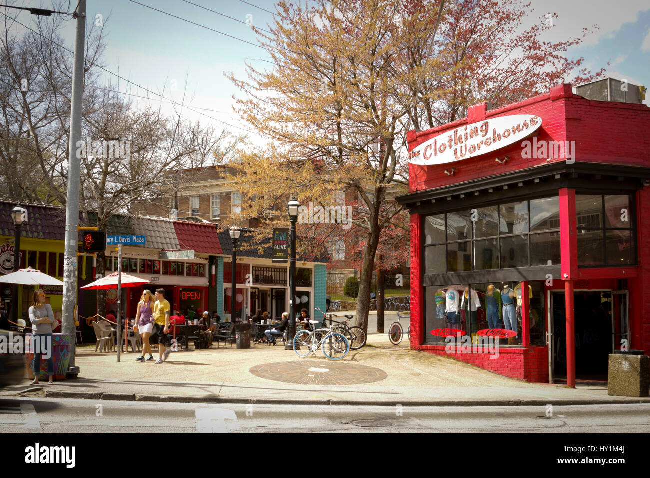 Negozi a poco 5 punti in Atlanta, GA Foto Stock