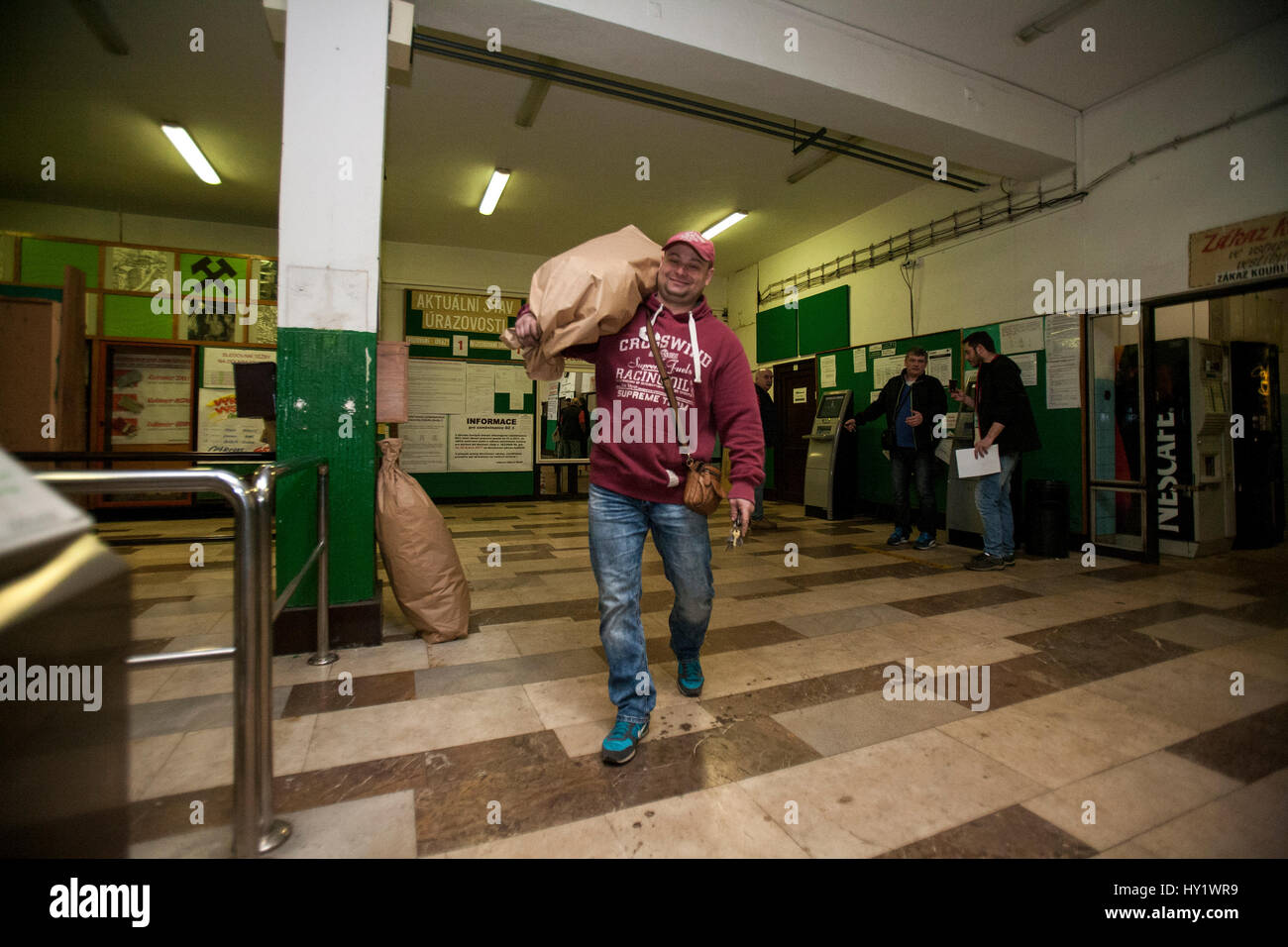 Il nero della miniera di carbone, Paskov OKD, minatore, dipendenti Foto Stock