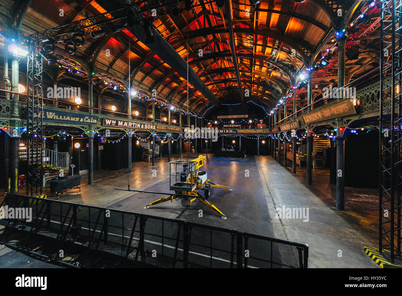 Vista del vecchio vuoto Fruitmarket, Concert Hall di Glasgow Foto Stock