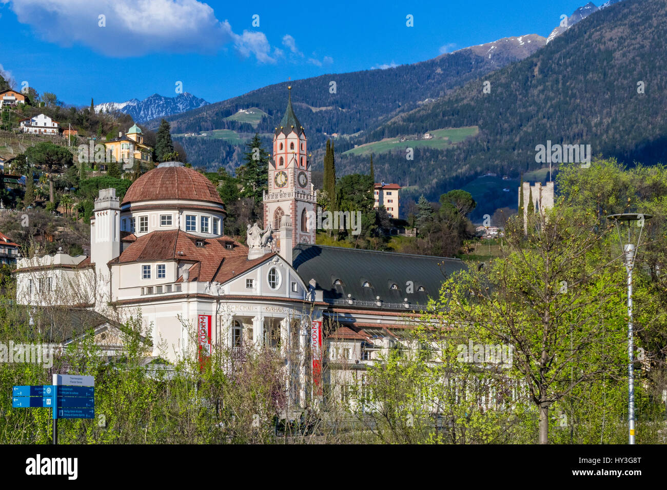 Kurhaus di Merano, Alto Adige, Italia, Europa Foto Stock