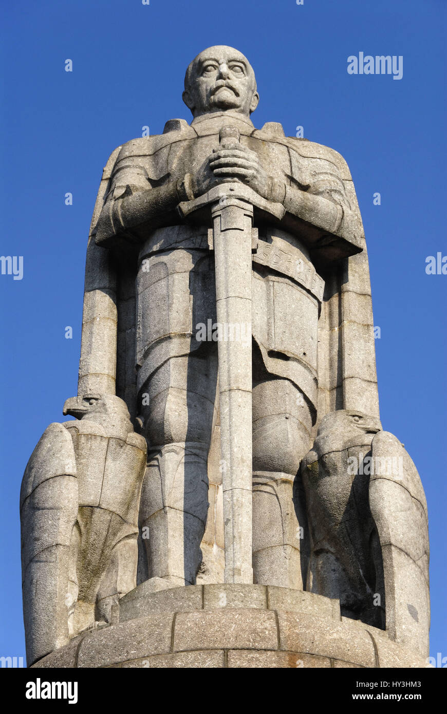 Il Bismarck è un monumento nel vecchio Elbpark ad Amburgo, Germania, Europa, Das Bismarck-Denkmal im Alten Elbpark ad Amburgo, Deutschland, Europa Foto Stock