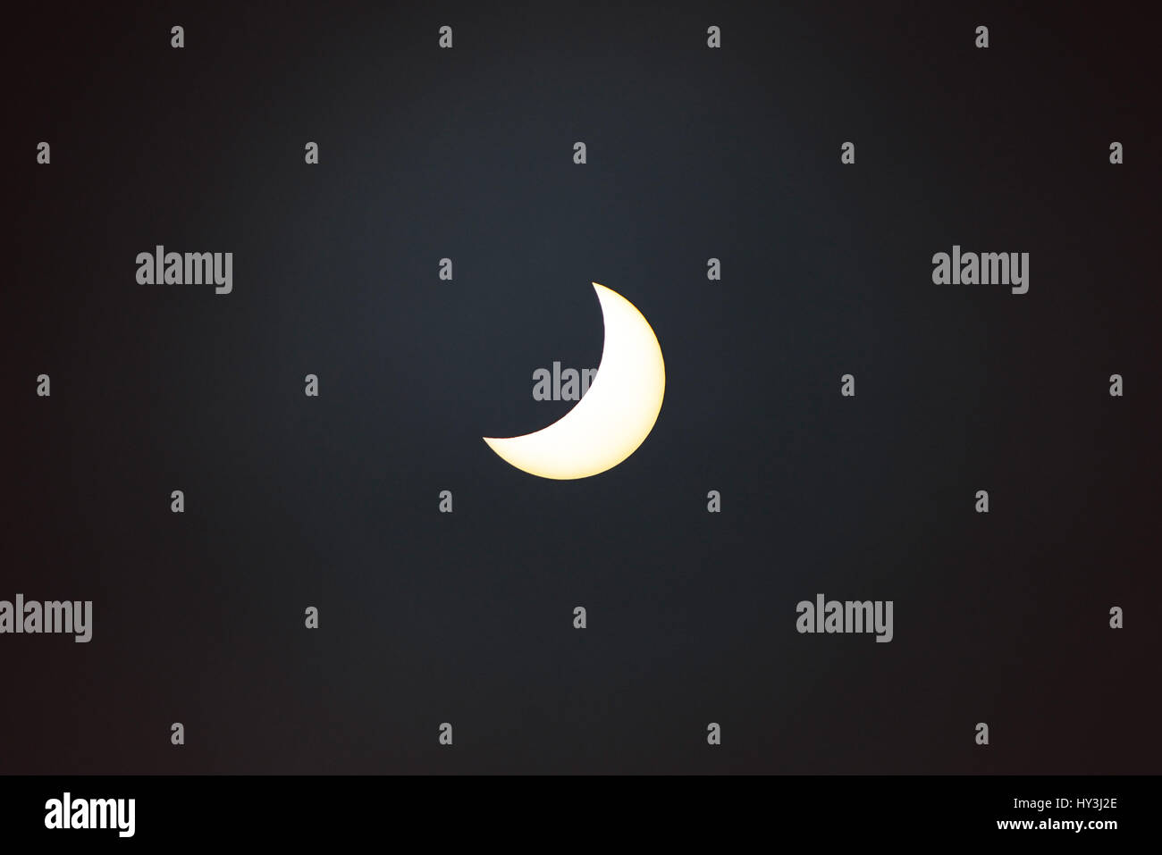 Parziale oscurità solare nell'3/20/2015, Partielle Sonnenfinsternis am 20.03.2015 Foto Stock