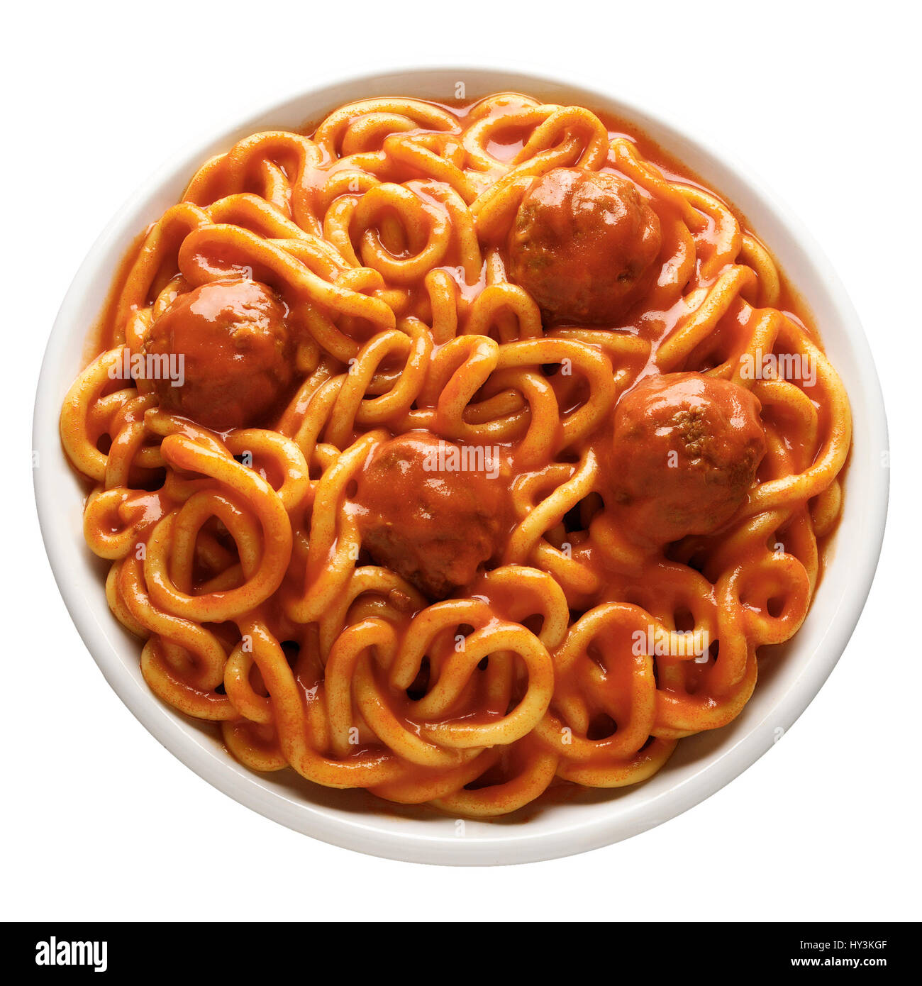 Spaghetti e polpette di carne Foto Stock