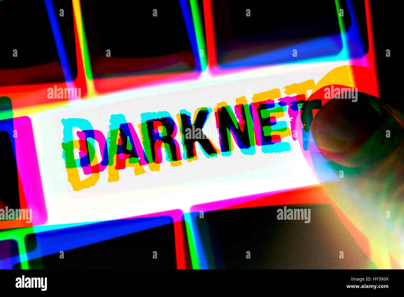 Chiave del computer con l'etichetta Darknet, Computertaste mit der Aufschrift Darknet Foto Stock