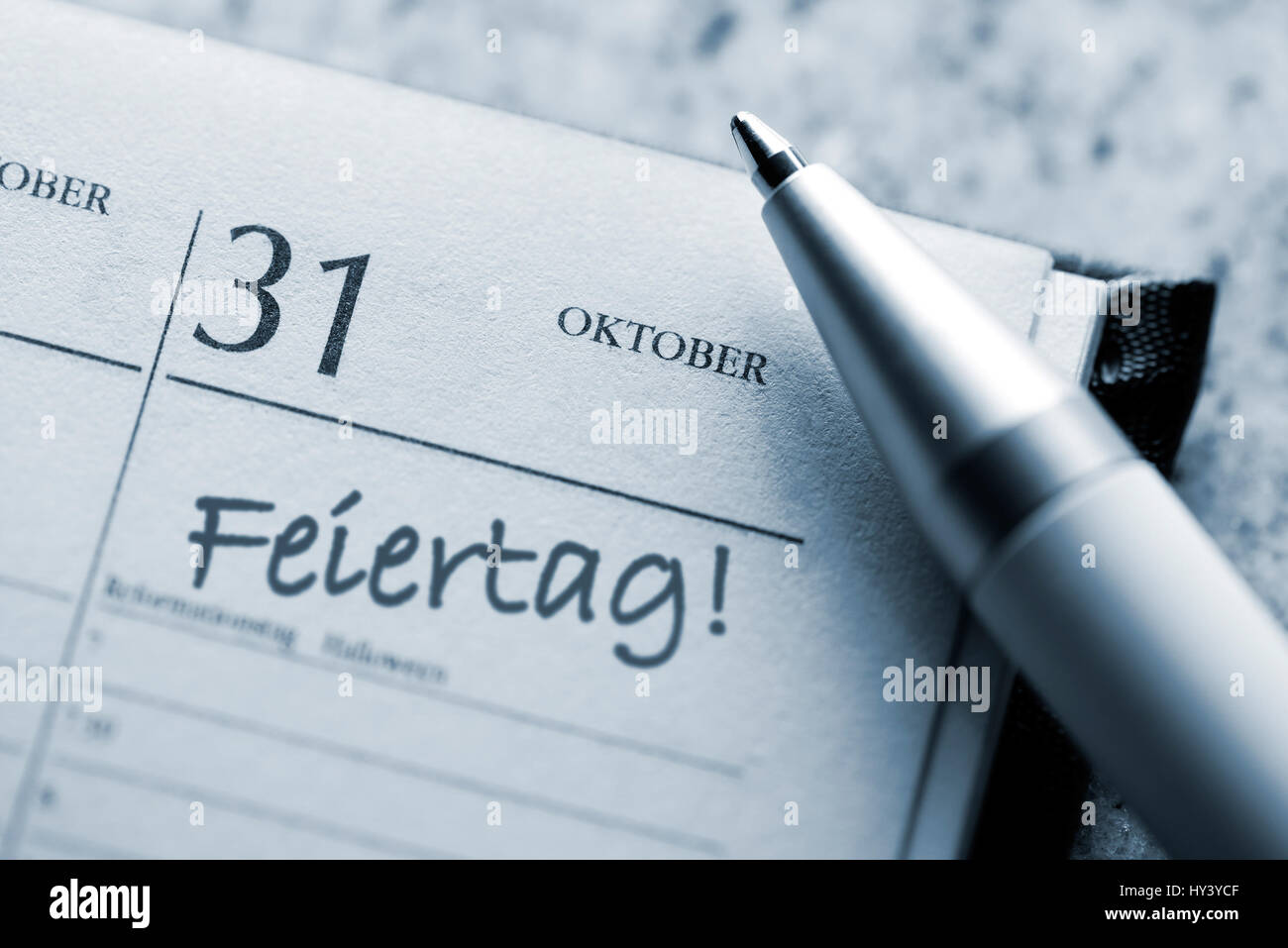 Foglio di calendario 31 ottobre 2017, giorno festivo, Kalenderblatt 31. Oktober 2017, gesetzlicher Feiertag Foto Stock