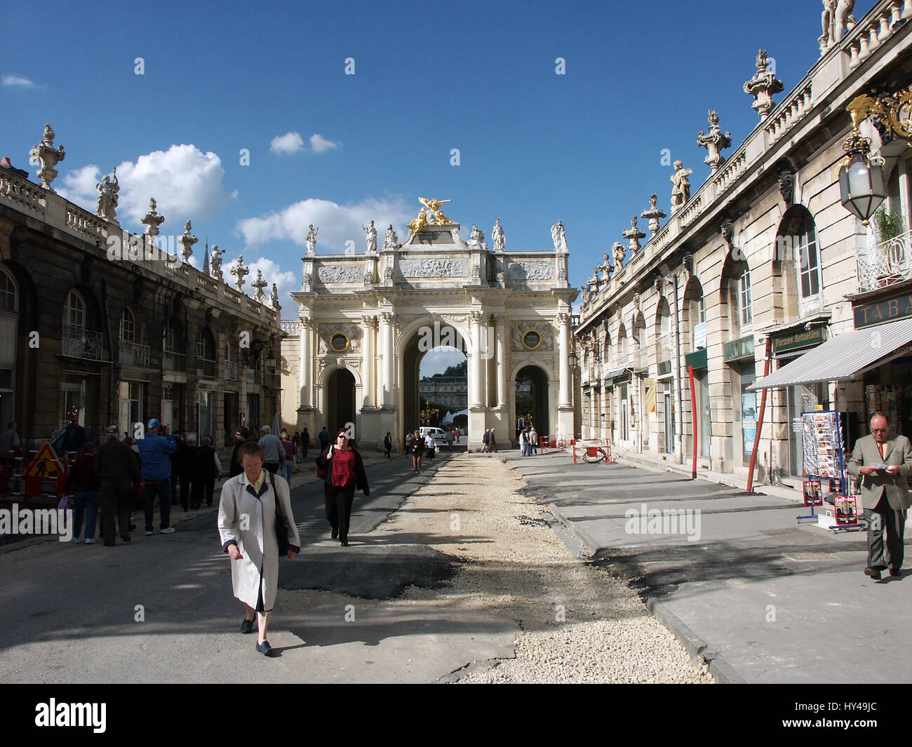 L'Arc de Triomphe a Place Stanislas a Nancy Foto Stock