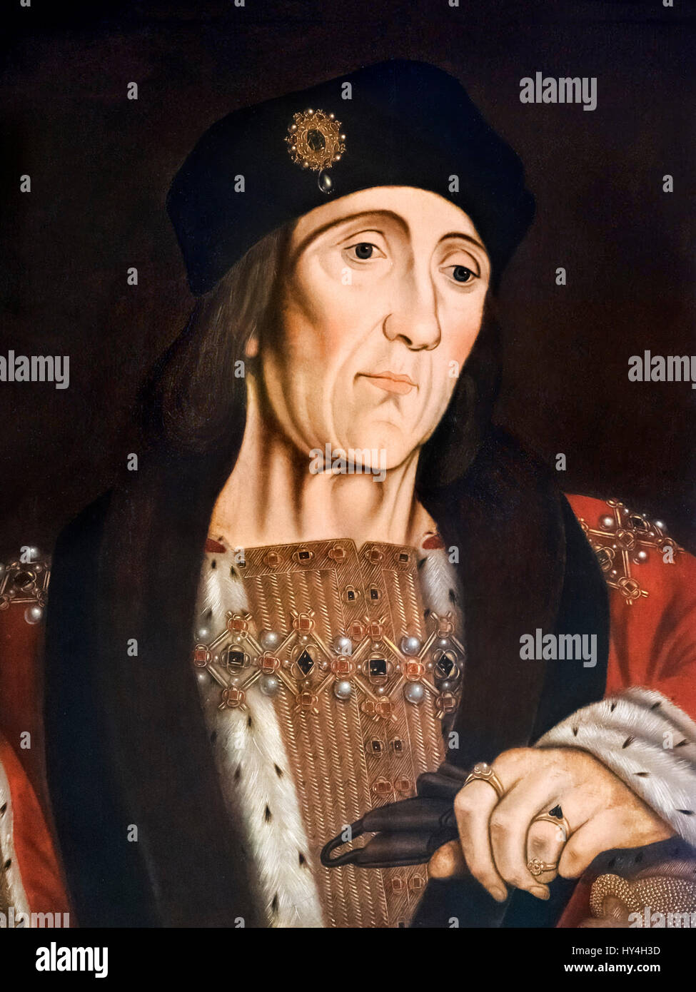 Enrico VII. Ritratto di Re Enrico VII (1457-1509), la British School, c.1505 Foto Stock