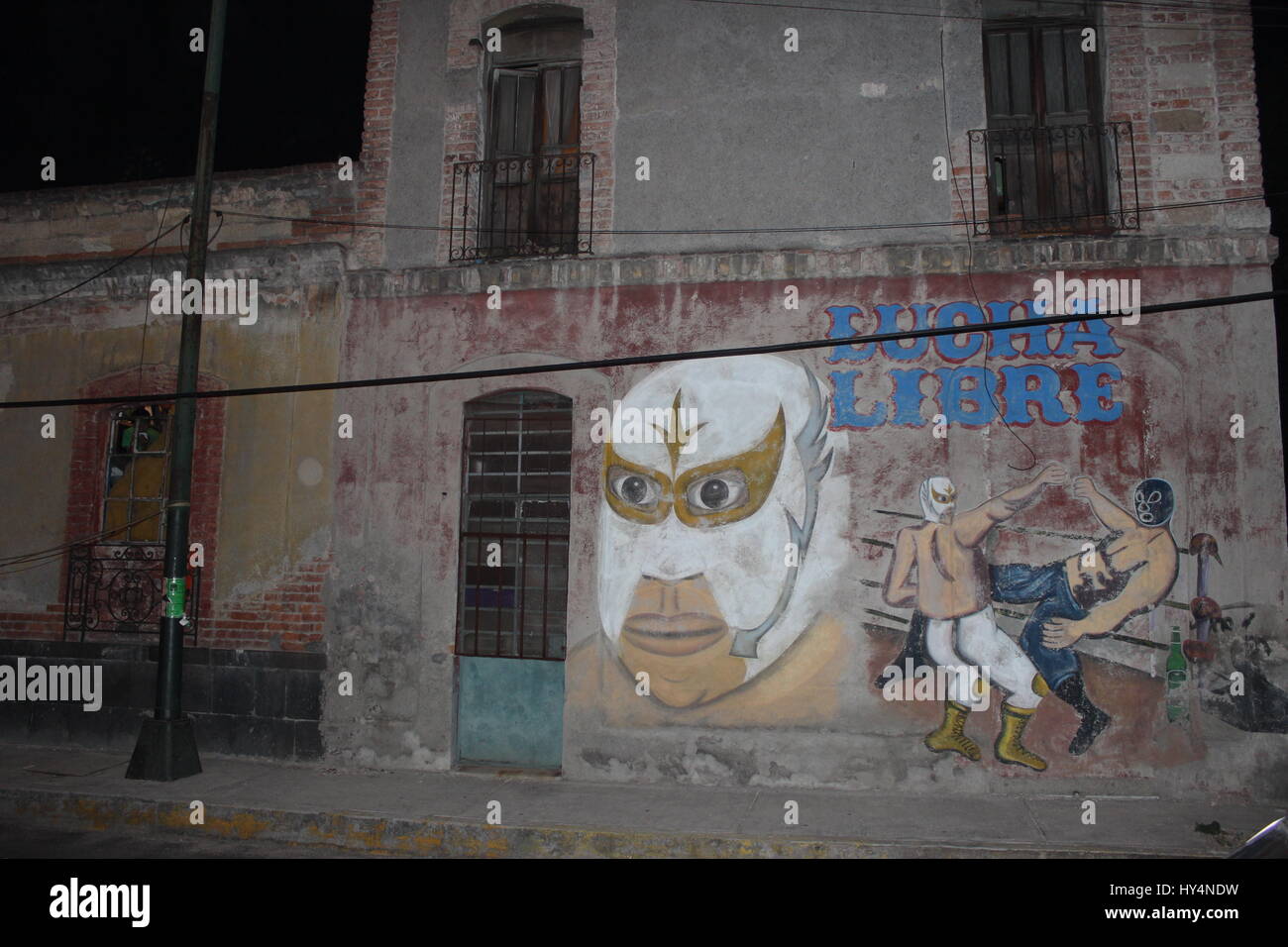 Arte di strada in Città del Messico. Foto Stock
