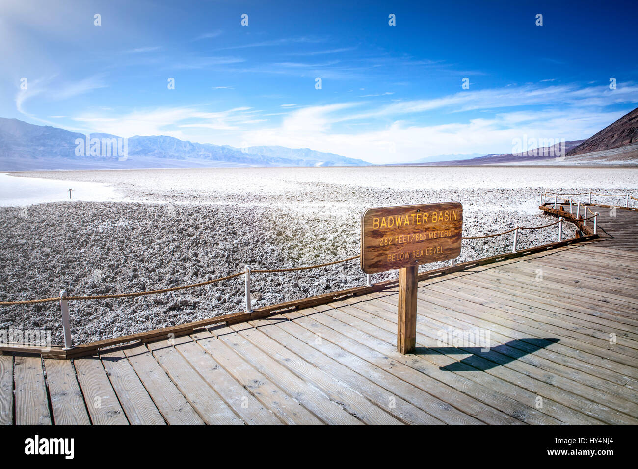 Stati Uniti, California, Valle della Morte, protezione, bacino Badwater, Foto Stock