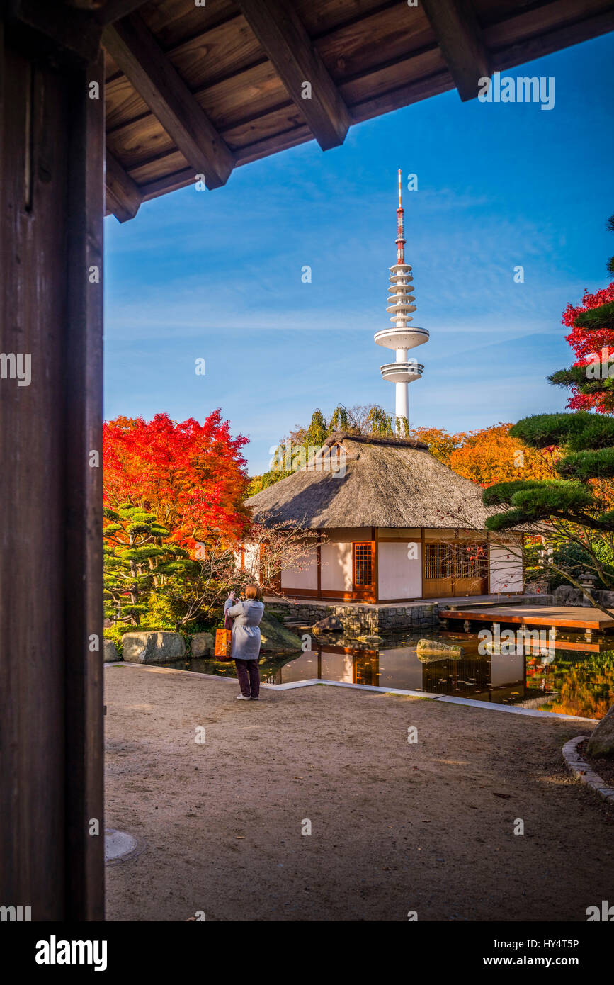 Germania, Amburgo, Park, Park, il parco Planten un Blomen, autunno Foto Stock