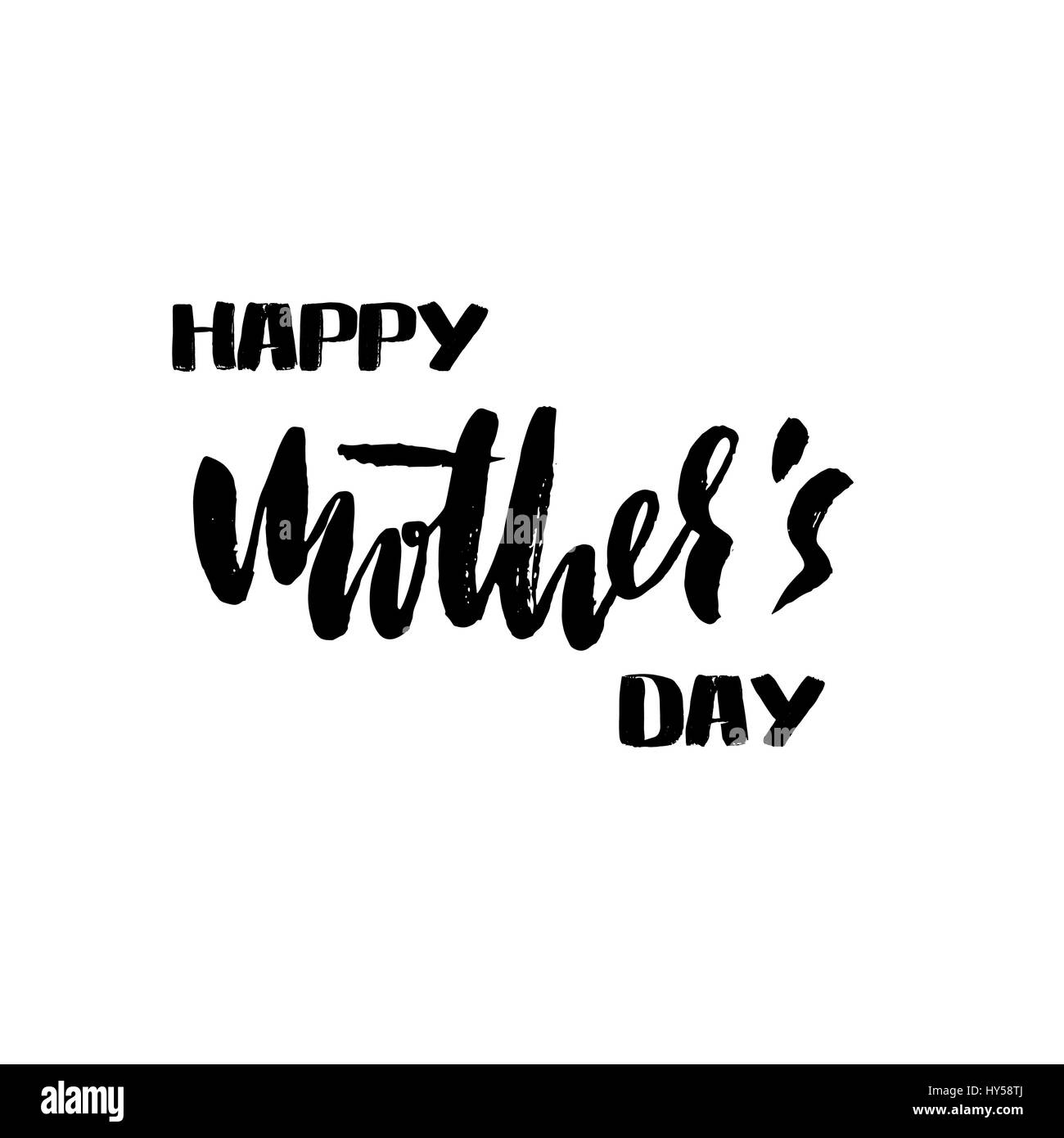 La festa della mamma biglietto di auguri. Caratteri scritti a mano. La calligrafia del vettore l'iscrizione. Illustrazione Vettoriale