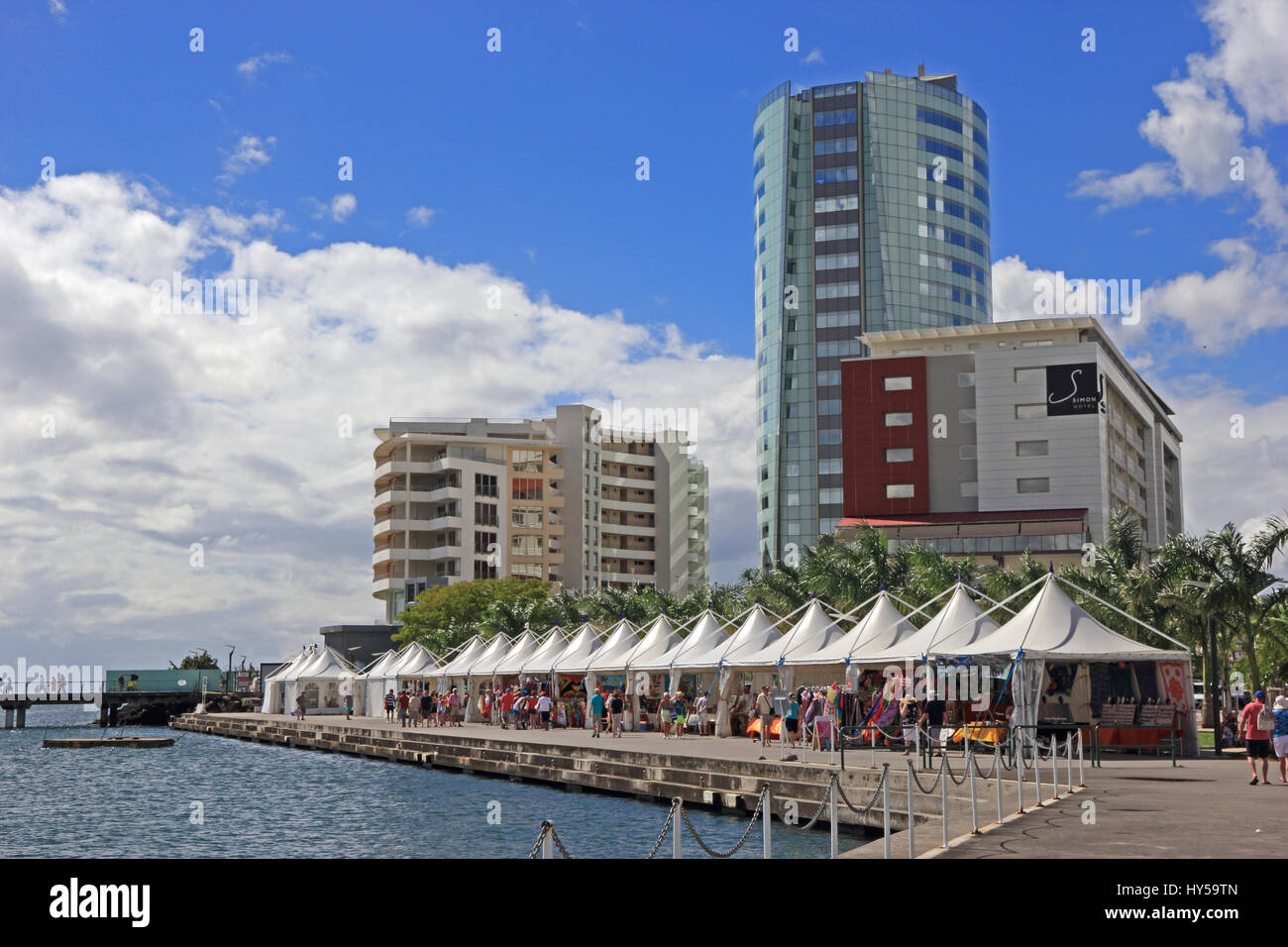 Dock navi da crociera, Fort-de-France, Martinica Foto Stock